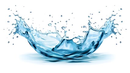 water splash isolated on white
