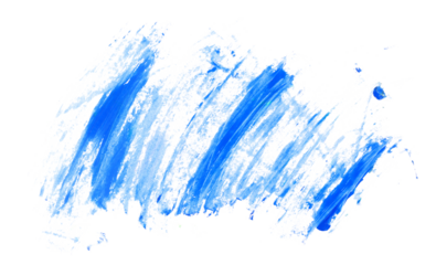 Blue grunge brush strokes oil paint isolated on white background	