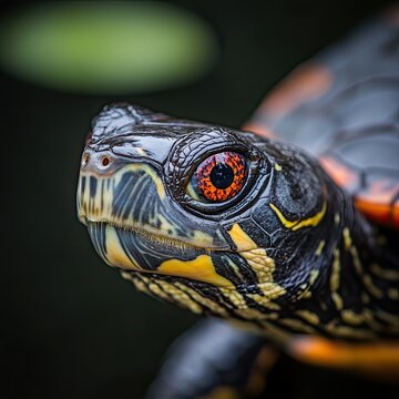 Turtle isolated on abstract background