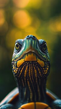 Turtle isolated on abstract background