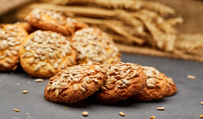 Crunchy sunflower seed cookies, perfect for a healthy and satisfying snack with a nutty flavor