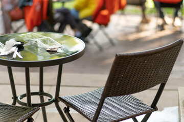 waste composting garbage table dirty food recycling leftovers chair environmental peel environment