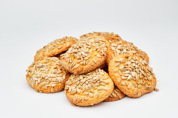 Crunchy sunflower seed cookies, perfect for a healthy and satisfying snack with a nutty flavor