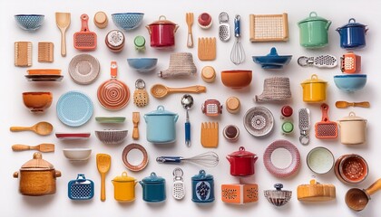Obraz premium Arrayed and tiled kitchenware