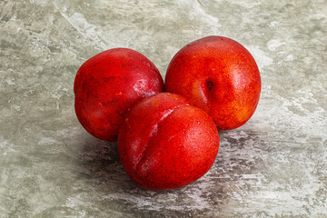 Ripe sweet juicy red plum