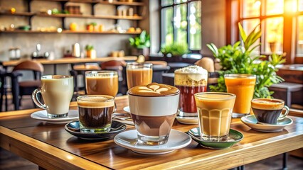 Trendy café with modern decor and delicious coffee beverages
