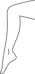 Human Leg Line Illustration