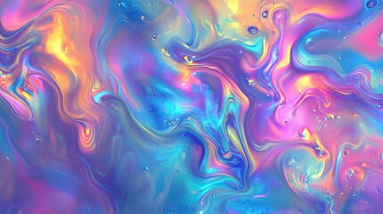 Fototapeta premium Grainy iridescent holographic gradient background.