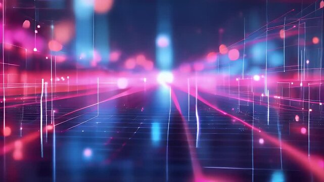 flow port design futuristic office ai concept energy banner night transmitter singapore geometric datum wave digital dot connect innovation technology colours grid wireless cyberspace abstract busines