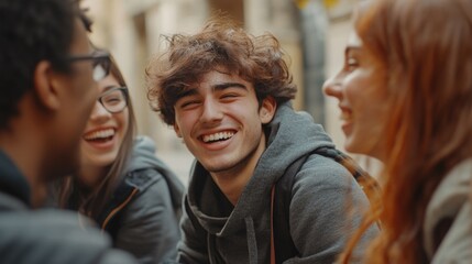 Obraz premium Candid Moments of Joy and Friendship