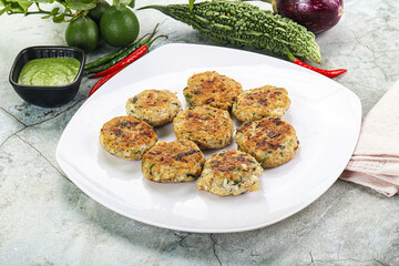 Indian style - chicken kebab with herbs
