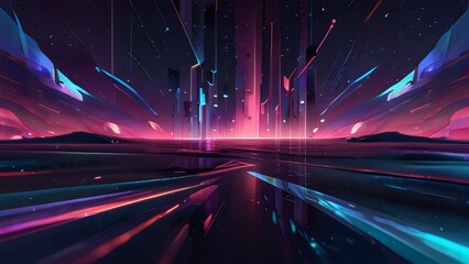 Obraz premium Holographic Illusion futuristic abstract background with a holographic effect.