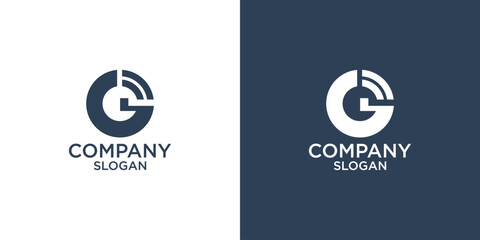 letter G geometry abstract logo vector design