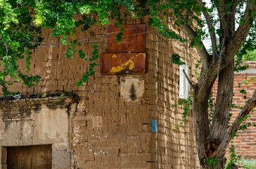 casa vieja, ladrillos, adobe, casona, mexico, fachada, esquina calle