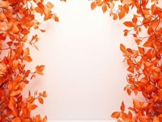 Obraz premium Vivid Autumnal Decor with Orange Leaves
