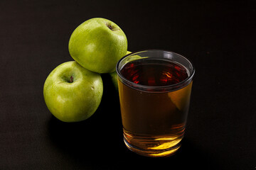 Fresh sweet natural apple juice