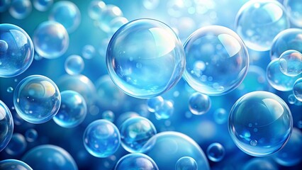 Blue bubble background with a soft and ethereal feel, bubbles, background, blue, texture, soft, ethereal, abstract, design