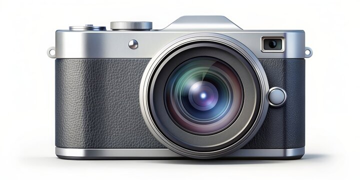 Modern icon of a camera, perfect for celebrating World Photography Day on August 19th isolated on a background,