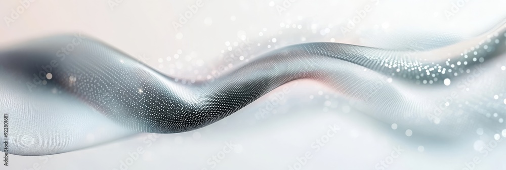 Poster this artwork features a fluid abstract wave design with elegant lines and subtle sparkling accents t