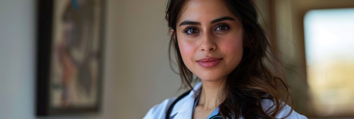 Appealing nurse or medical student in a healthcare setting