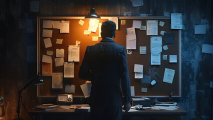 realistic high-resolution photo of detective, with detailed background