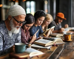 Book clubs, vibrant discussions, literary appreciation, social reading