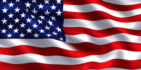 Fototapeta premium Solemn Tribute: A Veteran Honors the American Flag in a Ceremonial Celebration of Independence Day