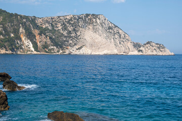 Naklejka premium Amazing view of Petani Beach, Cephalonia, Greece