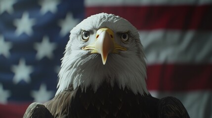Naklejka premium Eagle-Eyed Statue of the American Eagle