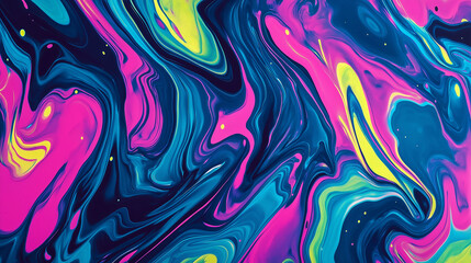 Neon-inspired marbled paper background