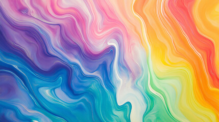 Vibrant rainbow marbled paper background