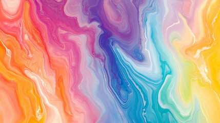 Vibrant rainbow marbled paper background