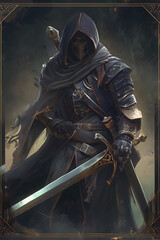 Naklejka premium RPG_Character_Card