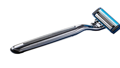 Daily Routine: Close-Up of a Shaving Razor on White Background