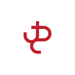 letter j2 loop geometric line simple logo vector