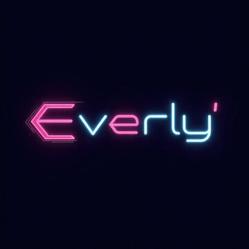 Female name logo, Everly Everly