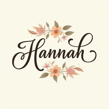 Female name logo, Hannah