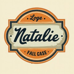 Female name logo, Fall Case Logo Natalie