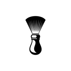 barber brush simple design logo