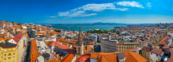 Aerial view of Santander, the capital city of the Cantabria region on Spain’s north coast