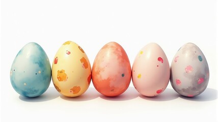 Colorful Easter Eggs Illustration - Festive Holiday Decoration with Painted Designs