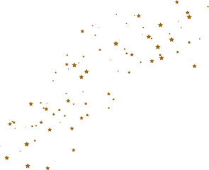 Abstract gold stars random luxury sparkling. Golden glitter stars confetti isolated on PNG. confetti  stars on white