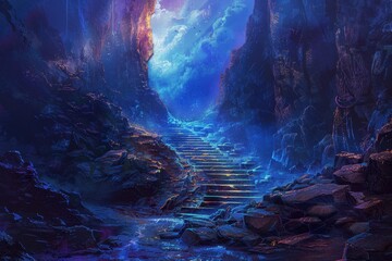 Obraz premium Mystical Stairway to the Unknown