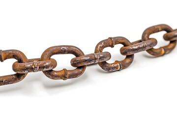 Fototapeta premium Chain isolated on white background.