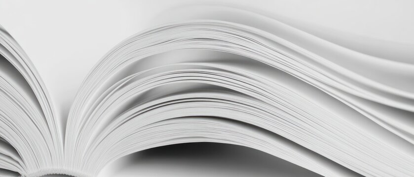 Close-up of a book's open pages - Powered by Adobe