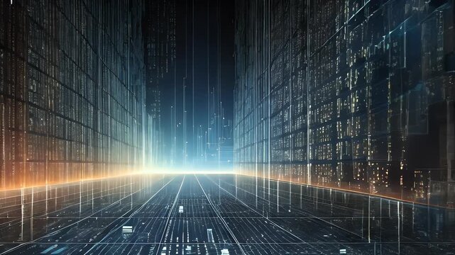 big data technology Abstract concept video in 4k