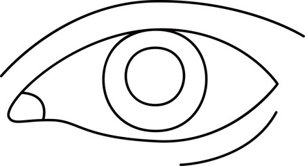 Human Eye Line Illustration