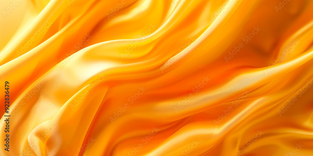 Poster a yellow fabric with a wave pattern. the fabric is very soft and smooth. it looks like it would be c