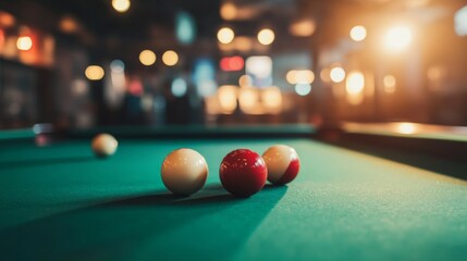 Billiard Balls on a Pool Table