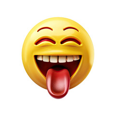 Fototapeta premium Smile Emoji illustration isolated No Background, Generative AI